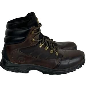 Timberland Rangeley Mid Hiker Hiking Boots Brown Full Grain Leather Mens Sz 11